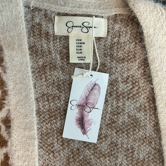 Jessica Simpson Leopard Pattern WithPockets Cardigan - Picture 15 of 15